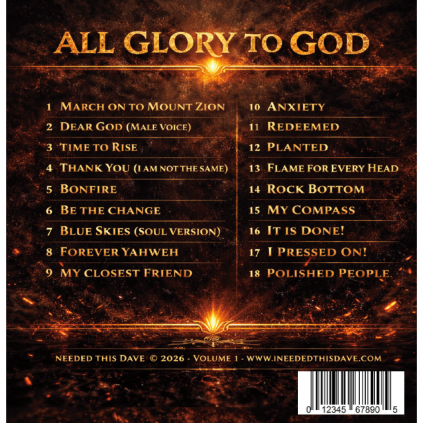 Needed This Dave — Volume 1 (Signed CD)